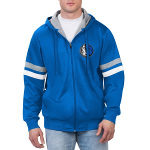 G III Sports by Carl Banks Dallas Mavericks Blue Contender Full Zip Hoodie Jacket Notable Team spirit! Show it off with this awesome jersey.