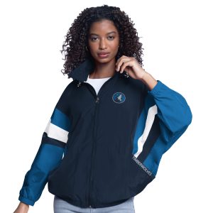 G III Sports by Carl Banks Minnesota Timberwolves Women's Navy/Blue Game Admirable News Oversized Full Zip Hoodie Jacket Gift idea! Surprise a sports fan with this amazing jersey.