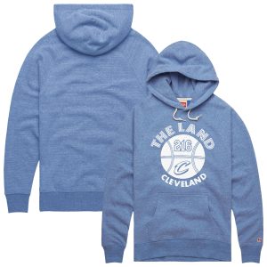 Homage Cleveland Cavaliers Unisex Light Blue Hometown Edition Tri Blend Raglan Pullover Top - notch Hoodie Customizable! Personalize this great jersey.