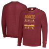 Homage Denver Nuggets Unisex Elegant Red Holiday Tri Blend Raglan Pullover Sweatshirt Collectors