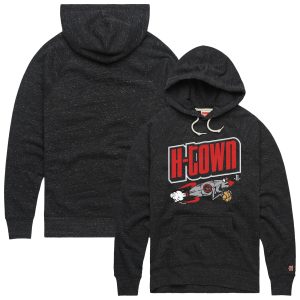 Homage Houston Premium - grade Rockets Unisex Heather Black Hometown Edition Tri Blend Raglan Pullover Hoodie Gift idea! Surprise a sports fan with this amazing jersey.