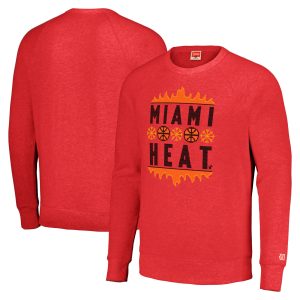 Homage Premium - grade Miami Heat Unisex Red Holiday Raglan Pullover Sweatshirt Retailers