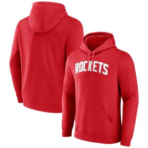 Houston Refined Rockets Red Wordmark Pullover Hoodie Gift idea! Surprise a sports fan with this amazing jersey.