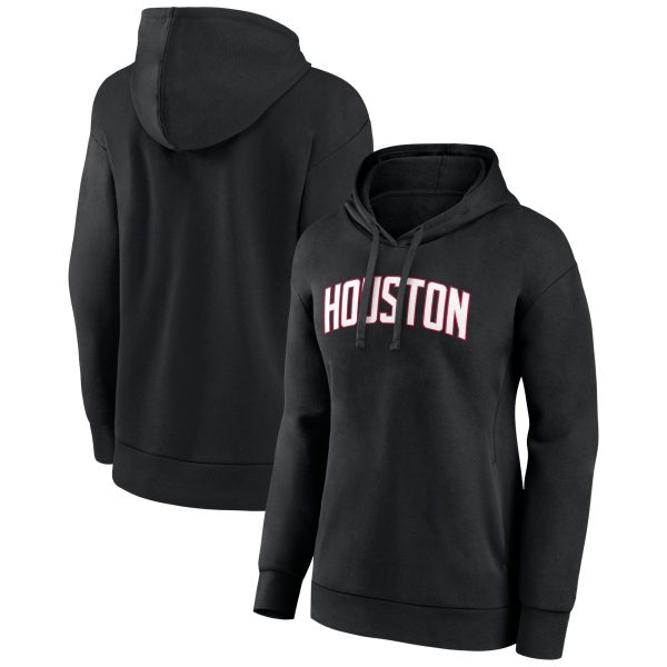 Houston Rockets Women's Black Wordmark Alt Pullover Hoodie Splendid Customizable! Personalize this great jersey.