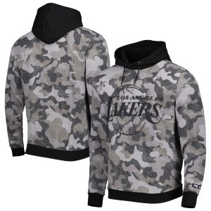 Hugo Boss x NBA Enchanting Los Angeles Lakers Black Camo Pullover Hoodie Sports fans