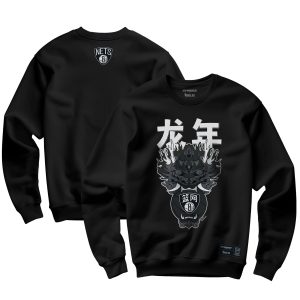 Hyperfly Brooklyn Nets Unisex Heather Black Year of the Dragon Lunar Sophisticated New Year Collection Pullover Sweatshirt Exclusive design! Own a jersey like no other.