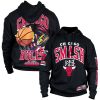 Hyperfly Chicago Bulls Unisex Black NBA x My Hero Marvelous Academia All Might Smash Pullover Hoodie High - demand item! Order this sought - after jersey immediately.