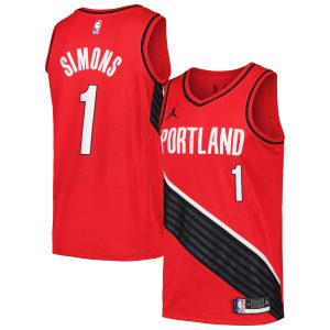 Jordan Brand Anfernee Striking Simons Portland Trail Blazers Red Swingman Player Jersey Statement Edition Collectors