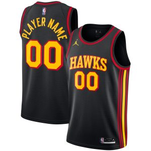 Jordan Brand Atlanta Hawks Black Outstanding Swingman Custom Jersey Statement Edition Authentic look! Wear this genuine jersey.