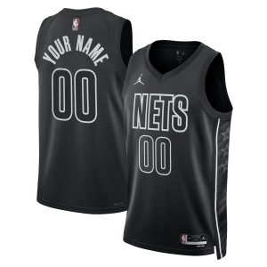 Jordan Brand Brooklyn Nets Unisex Luxurious Black 2022/23 Swingman Custom Jersey Statement Edition Sports enthusiasts