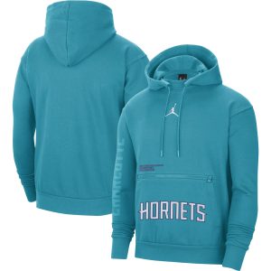 Jordan Brand Charlotte Hornets Teal Courtside Statement Sophisticated Edition Pullover Hoodie Enhance your game - day look! Get this fashionable jersey.