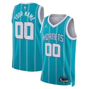 Jordan Brand Charlotte Delightful Hornets Unisex Teal Swingman Custom Jersey Icon Edition Sports fans
