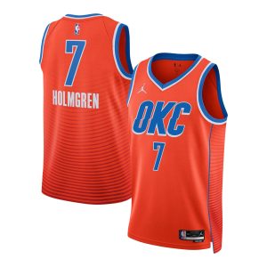 Jordan Brand Chet Holmgren Oklahoma Striking City Thunder Unisex Orange Swingman Jersey Statement Edition Hurry! Exclusive offer. Get your hands on this outstanding jersey right away.