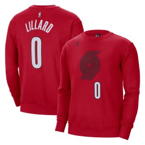 Jordan Brand Damian Lillard Portland Trail Blazers Red Statement Name & Remarkable Number Pullover Sweatshirt Last chance! Grab this awesome jersey before it's gone for good.