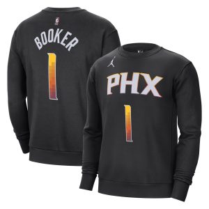 Jordan Brand Devin Booker Phoenix Suns Remarkable Black Statement Name & Number Pullover Sweatshirt Collectors