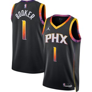 Jordan Brand Devin Booker Phoenix Suns Alluring Unisex Black Swingman Jersey Statement Edition Stand out from the crowd! Wear this eye - catching jersey.