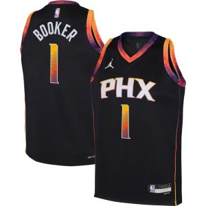 Jordan Brand Stylish Devin Booker Phoenix Suns Youth Black Swingman Jersey Statement Edition Limited edition! Don't miss your chance to own this unique jersey.