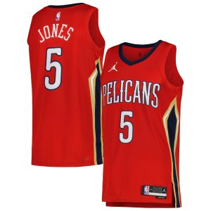 Jordan Brand Herbert Jones New Orleans Distinguished Pelicans Unisex Red Swingman Jersey Statement Edition Customizable! Personalize this great jersey.