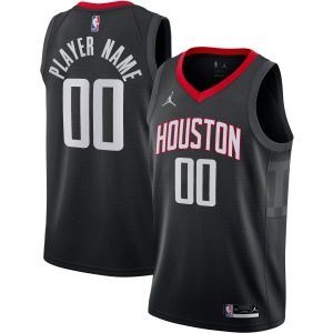 Jordan Brand Houston Rockets Black Swingman Custom Jersey Top - notch Statement Edition Exclusive design! Own a jersey like no other.