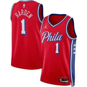 Jordan Brand James Harden Delightful Philadelphia 76ers Unisex Red Swingman Jersey Statement Edition Flash sale! Snag this great jersey at a discounted price.