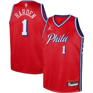 Jordan Brand James Harden Philadelphia 76ers Youth Red Swingman Jersey Statement Distinguished Edition Collectors
