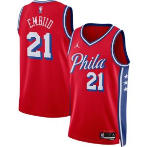 Jordan Brand Joel Embiid Glamorous Philadelphia 76ers Unisex Red Swingman Jersey Statement Edition Be a part of the action! Get this game - ready jersey.
