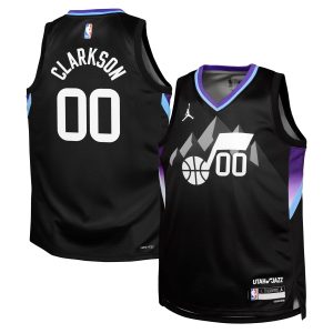 Jordan Brand High - quality Jordan Clarkson Utah Jazz Youth Black Swingman Jersey Statement Edition Customizable! Personalize this great jersey.