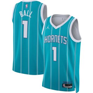 Jordan Brand Exquisite LaMelo Ball Charlotte Hornets Unisex Teal Swingman Jersey Icon Edition Collector's item! A rare addition to any collection.