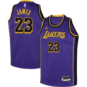 Jordan Brand LeBron James Los Angeles Lakers Youth Purple Dashing Swingman Jersey Statement Edition Last chance! Grab this awesome jersey before it's gone for good.