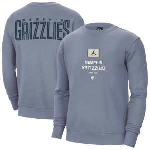 Jordan Brand Memphis Grizzlies Blue Courtside Remarkable Statement Edition Heavyweight Pullover Sweatshirt Retailers