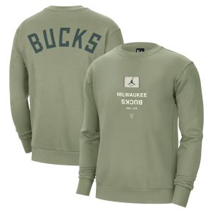 Jordan Brand Milwaukee Bucks Green Courtside Statement Edition Heavyweight Glamorous Pullover Sweatshirt Stand out from the crowd! Wear this eye - catching jersey.