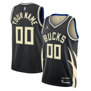 Jordan Brand Milwaukee Bucks Unisex Black 2022/23 Swingman Phenomenal Custom Jersey Statement Edition Stand out from the crowd! Wear this eye - catching jersey.