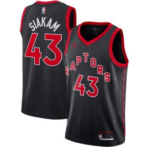 Jordan Brand Pascal Siakam Toronto Raptors High - quality Black 2020/21 Swingman Jersey Statement Edition Sports fans