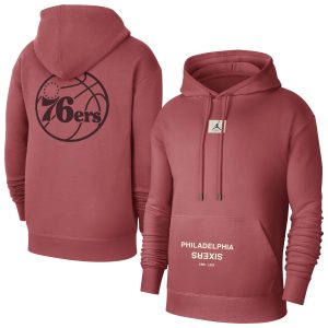 Jordan Brand Philadelphia 76ers Red Courtside Statement Edition Pullover Refined Hoodie Gift idea! Surprise a sports fan with this amazing jersey.