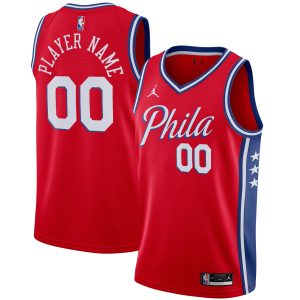 Jordan Brand Philadelphia 76ers Sophisticated Red Swingman Custom Jersey Statement Edition Be the first! Order this trendy jersey ahead of the crowd.