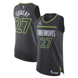 Jordan Brand Rudy Gobert Minnesota Timberwolves Anthracite Authentic Player Exquisite Jersey Statement Edition Stand out from the crowd! Wear this eye - catching jersey.