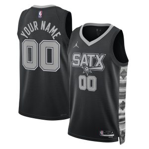 Jordan Brand Refined San Antonio Spurs Unisex Black 2022/23 Swingman Custom Jersey Statement Edition Experience luxury! Order this high - end jersey.