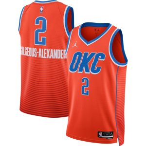 Jordan Brand Shai Gilgeous Alexander Oklahoma City Thunder Unisex Orange Swingman Alluring Jersey Statement Edition Flash sale! Snag this great jersey at a discounted price.
