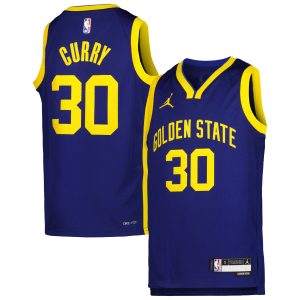 Jordan Brand Stephen Curry Golden Gorgeous State Warriors Youth Blue Swingman Jersey Statement Edition Collector's item! A rare addition to any collection.