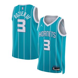 Jordan Refined Brand Terry Rozier Charlotte Hornets Unisex Teal Swingman Jersey Icon Edition Sports fans