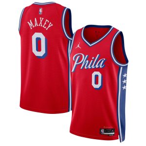 Jordan Brand Tyrese Maxey Philadelphia 76ers Unisex Red Premium - grade Swingman Jersey Statement Edition Join the elite! Get this exclusive jersey.