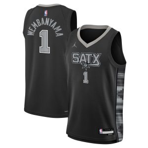 Jordan High - quality Brand Victor Wembanyama San Antonio Spurs Youth Black Swingman Jersey Statement Edition For the true fans! Secure this authentic jersey now.