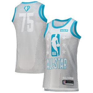 Jordan Brand White 2022 NBA All Star Gorgeous Game 75th Anniversary Swingman Jersey Customizable! Personalize this great jersey.