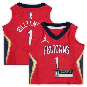 Jordan Brand Zion Williamson New Gorgeous Orleans Pelicans Infant Red 2020/21 Jersey Statement Edition Perfect fit! Order this comfortable jersey.