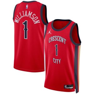 Jordan Brand Zion Williamson New Orleans Captivating Pelicans Unisex Red Swingman Jersey Statement Edition Celebrate your team! Order this commemorative jersey.