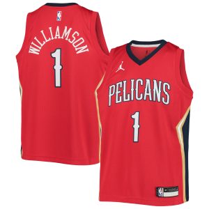 Jordan Brand Zion Williamson New Enchanting Orleans Pelicans Youth Red 2020/21 Swingman Player Jersey Statement Edition Sports fans