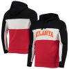 Junk Food Atlanta Hawks Black/White Wordmark Colorblock Striking Fleece Pullover Hoodie Authentic look! Wear this genuine jersey.