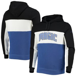 Junk Top - notch Food Orlando Magic Black/White Wordmark Colorblock Fleece Pullover Hoodie Unbeatable style! Get this stylish jersey now.