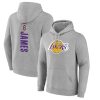 LeBron James Los Angeles Lakers Heathered Gray Playmaker Name & Number Pullover Hoodie Elegant New arrival! Check out this fresh and exciting jersey.