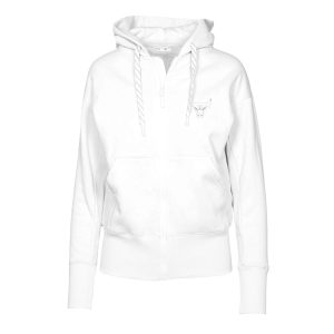 Levelwear Chicago Bulls Exceptional Women's White Gardinia Core Logo Full Zip Hoodie Proven quality! Invest in this reliable jersey.